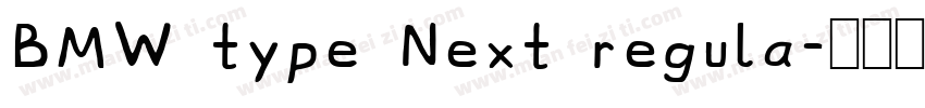 BMW type Next regula字体转换